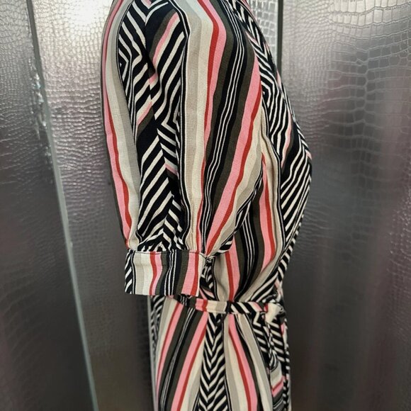Almost Famous Broadway Costume Piece-Vintage Chevron Stripe Dress Size Small - Picture 4 of 9